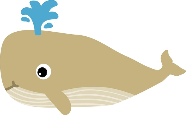 Foto cartone animato di balena carino