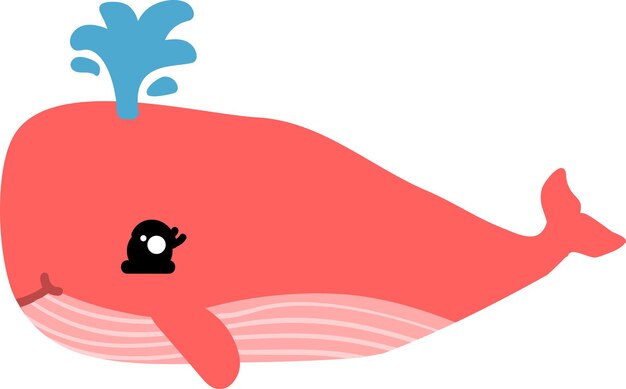 Photo cute whale cartoon