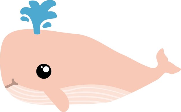 Photo cute whale cartoon