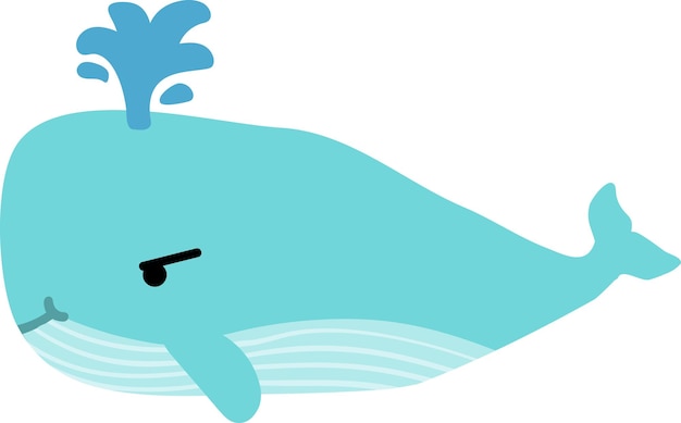 Photo cute whale cartoon