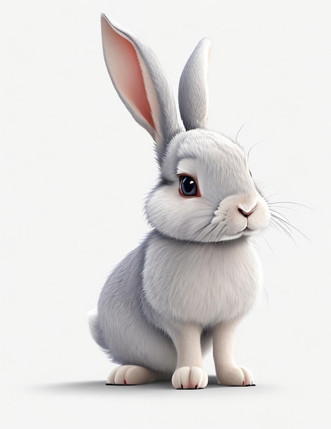 Cute white rabbit