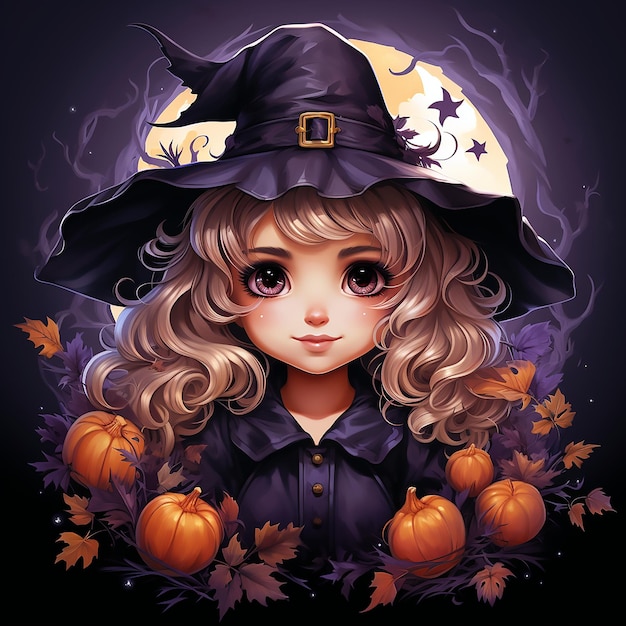 Cute witch clipart