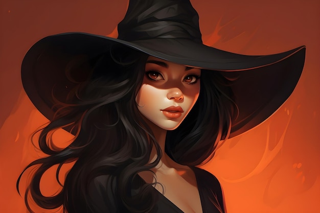 Cute witch illustration