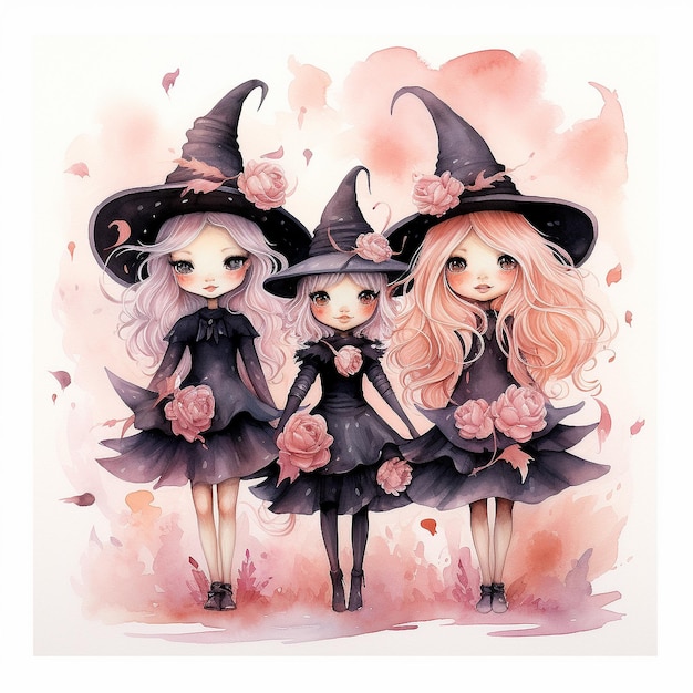 cute witch illustration