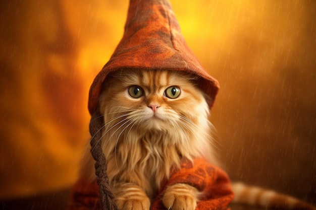 Cute wizard cat