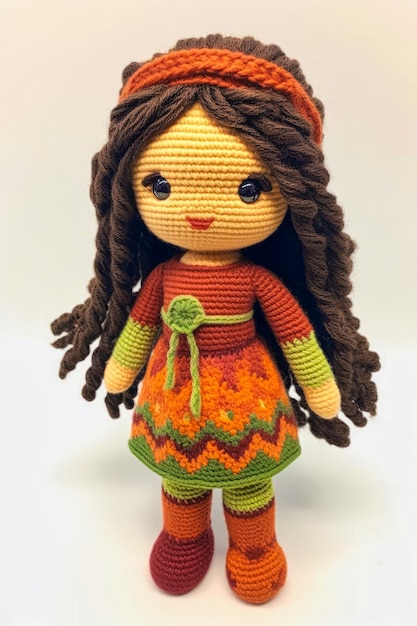 Cute Wool Doll Generative AI