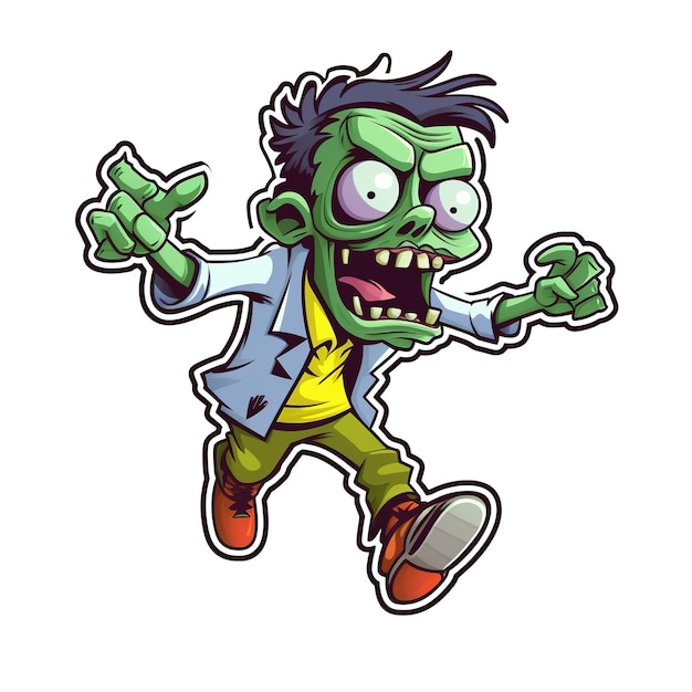 Cute zombie sticker