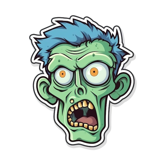 Cute zombie sticker