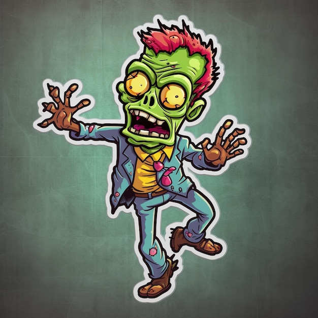 Photo cute zombie sticker