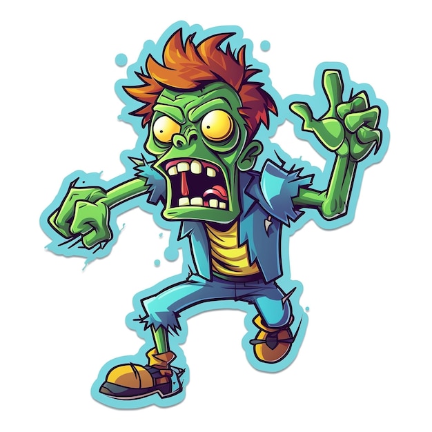 Photo cute zombie sticker