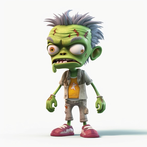 Cute Zombies Cartoon 3D Characters