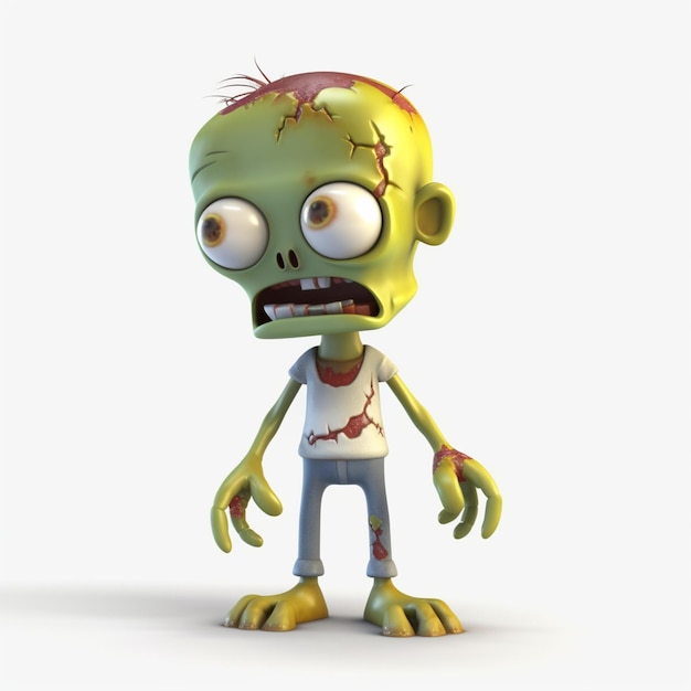 Cute Zombies Cartoon 3D Characters