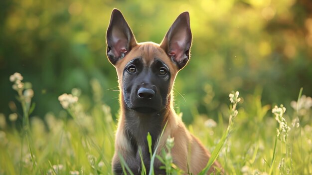 可愛さを過に 魅力的な子犬