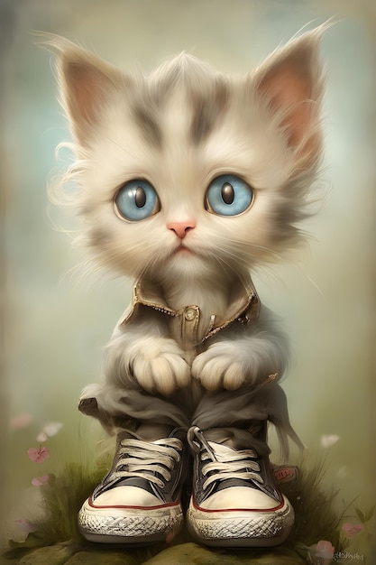 Premium AI Image | cuteness overload cat
