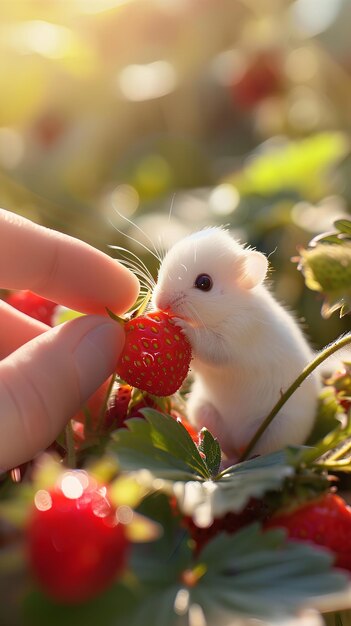 Photo cutest baby white animal ever seen very small only