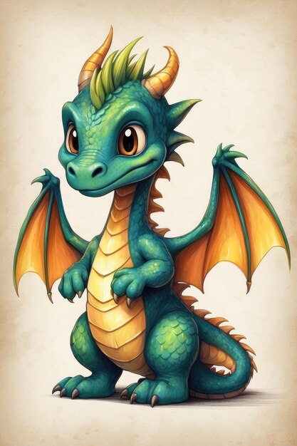 The cutest dragon character high definition