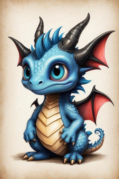 The cutest dragon character high definition