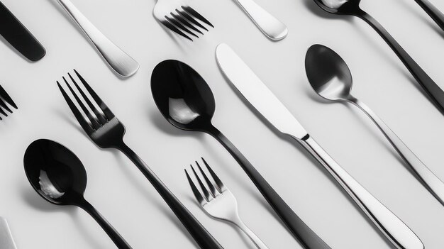 Cutlery pattern background copy space