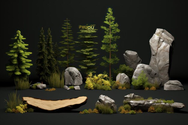 Photo cutout forest montage pack collection