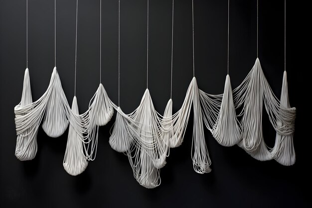 Foto cutout grey decor tied with white string