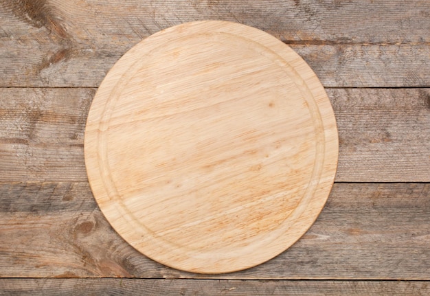 Cutting board on a wooden table