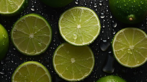 Ультрасовременное заведение Lime, переработанное с эффектными пятнами воды. Взбить см. Креативный ресурс AI Generated