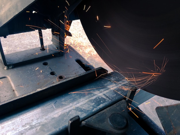 Premium Photo | Cutting metal machine steel cutting tool blurred background