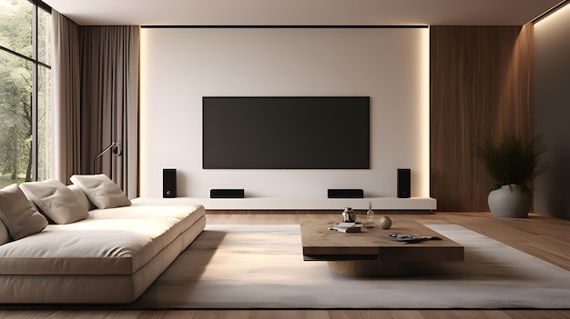 CuttingEdge Entertainment Space Room with Hidden Technology and BuiltIn Speakers