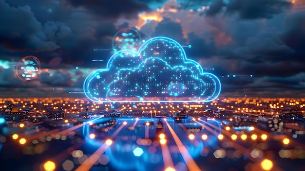 cuttingedge technology includes cloud computing ai machine learning and quantum computing concept cloud computing ai machine learning quantum computing