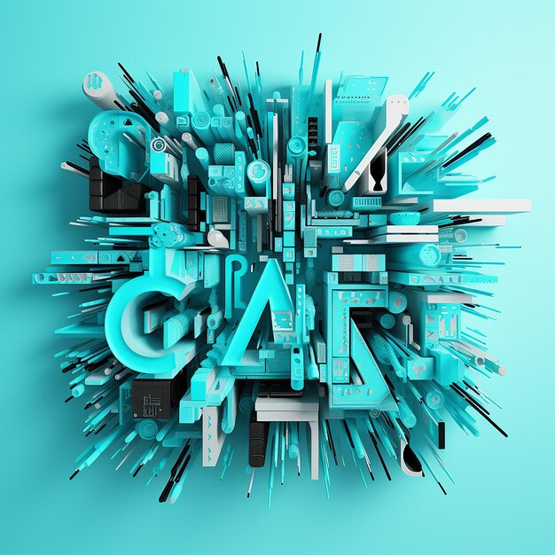 Foto cyan black friday typography veelzijdig ontwerpconcept