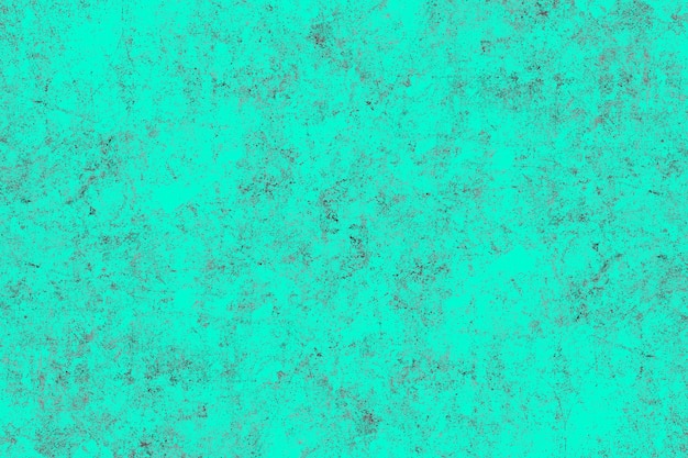 Cyan color painted old grunge textured cement plaster wall surface for background