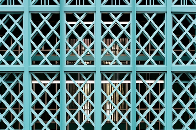 Cyan Grid Harmony blue geometric photo