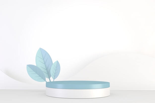 Cyan pedestal design for product show