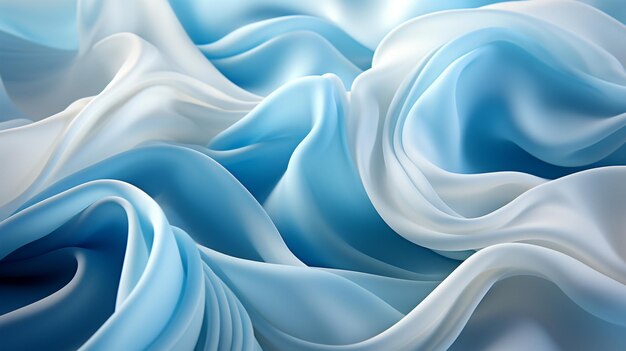 cyan satin waves backdrop HD 8K wallpaper Stock Photographic Image