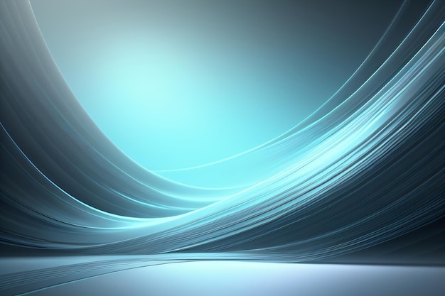 Cyan waves abstract wallpaper background for desktop with generative ai