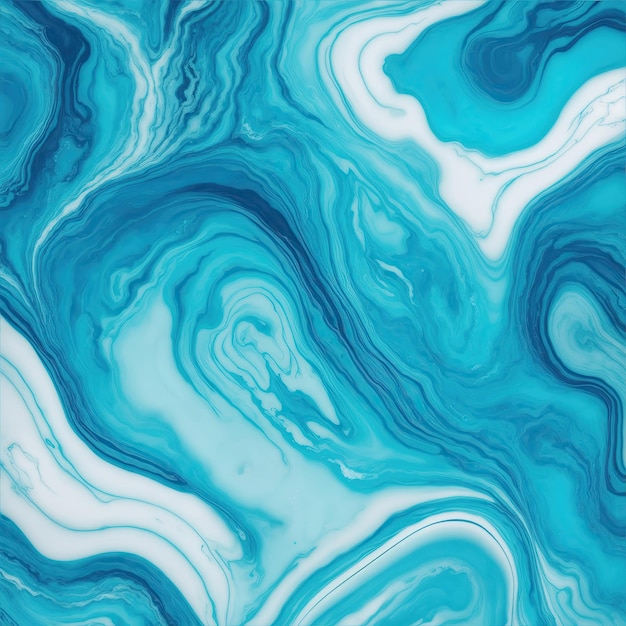 Cyan and white marble textured background