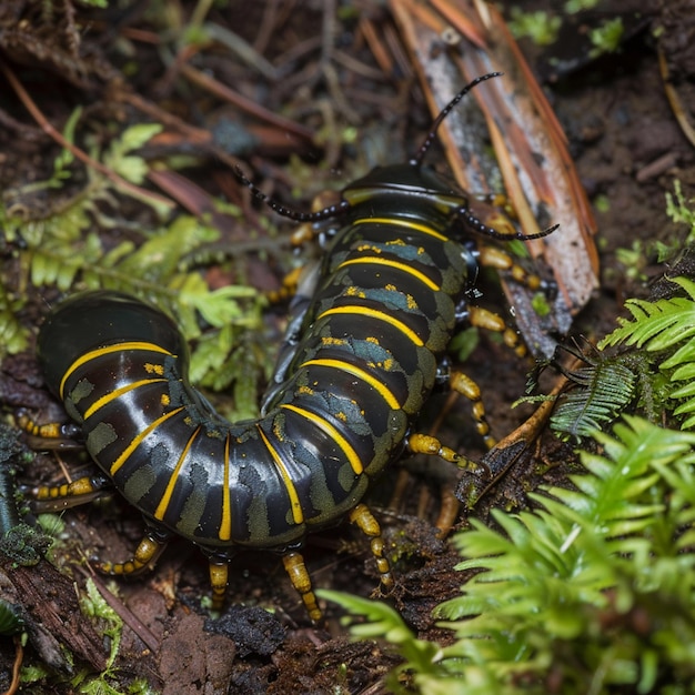 Cyanide producing Millipede Harpaphe haydeniana Goldstream Provincial Park BC