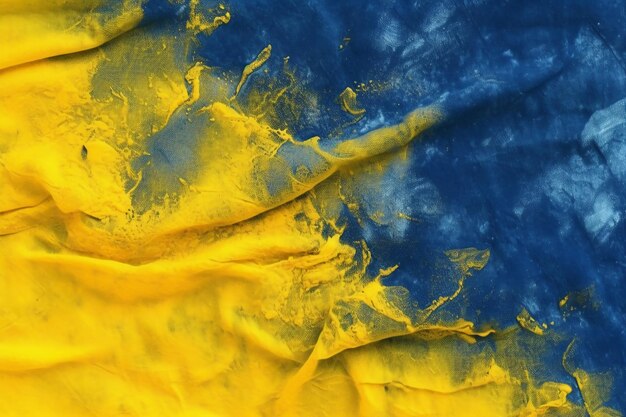 Cyanotype fabric background yellow AI generative