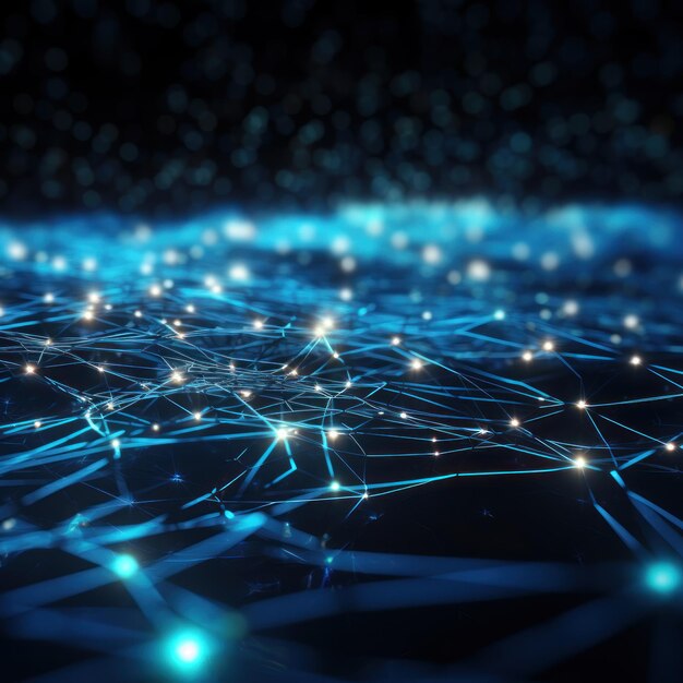 Premium Photo | Cyber big data flow Blockchain Azure data fields ...