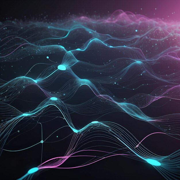 Cyber Data Flow Blockchain AI Netwerken Digitale golven Cyber Data Flows Blockchain AI Netwerke Digitale Golven