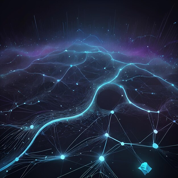 Cyber Data Flow Blockchain AI Netwerken Digitale golven Cyber Data Flows Blockchain AI Netwerke Digitale Golven
