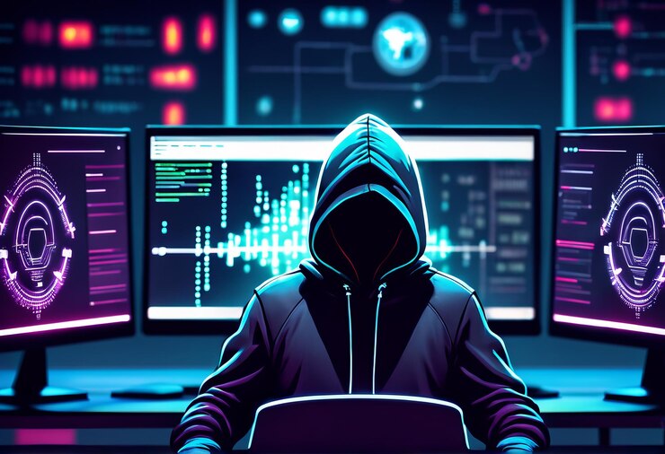 Premium AI Image | cyber hacker hacker hacker hacker attack on the ...