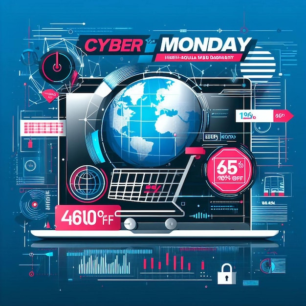 Cyber Monday Achtergrondbeelden Cyber Monday post Cyber Monday Banner Cyber Monday verkoop