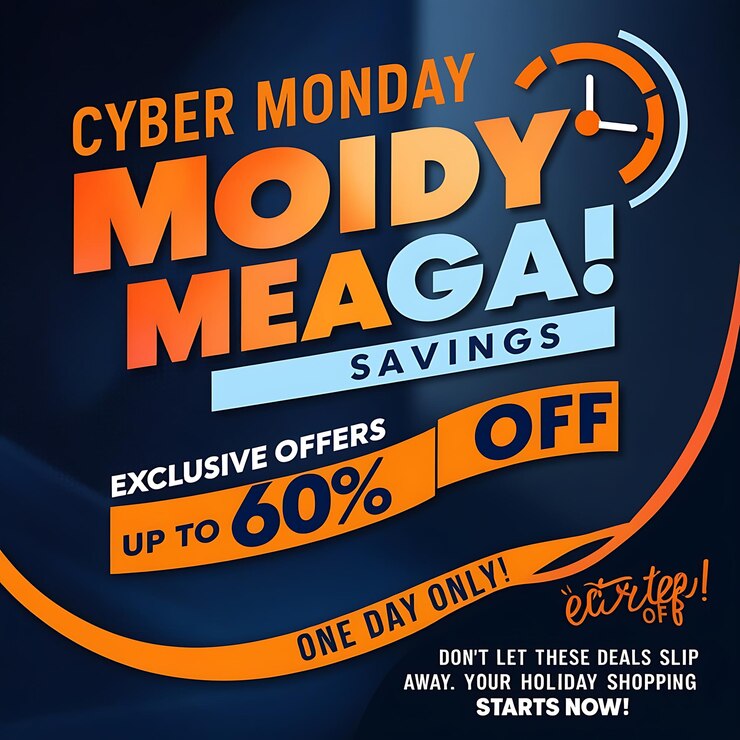Photo cyber monday mega sale with huge discounts on electronics and more