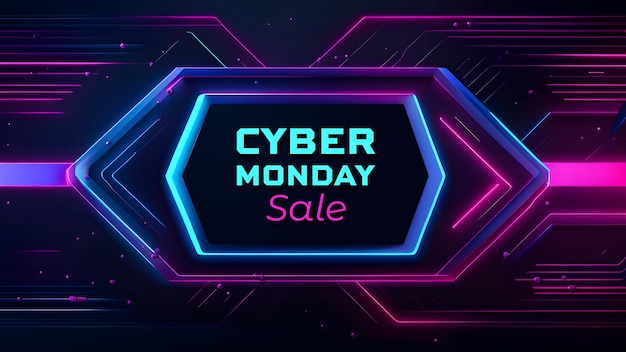 Foto banner di vendita del cyber lunedì