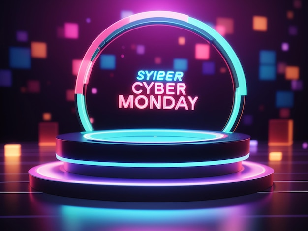 Cyber Monday Studio 3D-gerenderde achtergrond 41