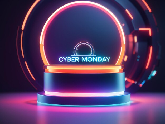 Cyber Monday Studio 3D-gerenderde achtergrond 41