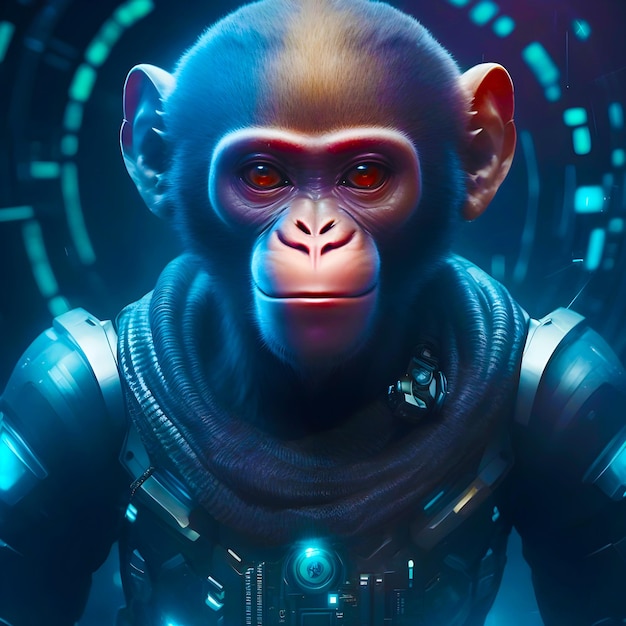 Cyber monkey Ai generated design