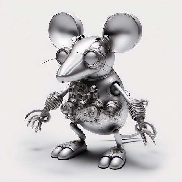 Photo a cyber mouse on white