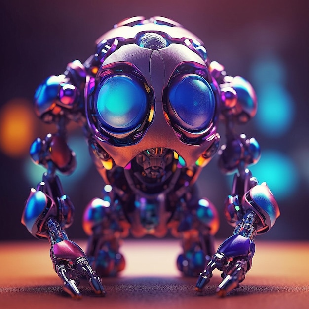 cyber robot in the form of a molecule